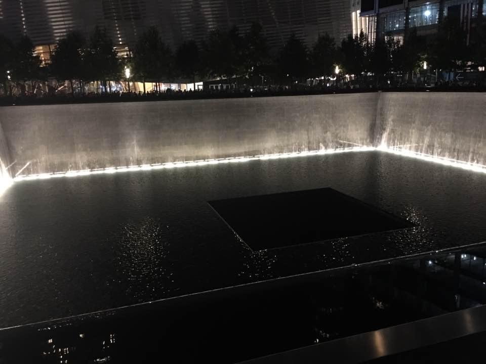 The memorial pool of South Tower WTC.