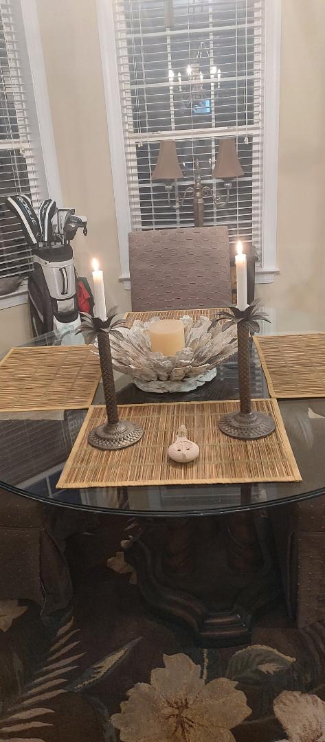 Shabbat Shalom from Murrell's Inlet. Pictured with the Shabbat candles is a replica of an ancient oil lamp given to me by a great friend on a trip to Israel in December 1968!!