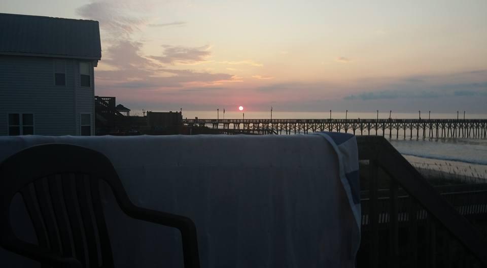 It's sunrise at surf city. 640 a.m. m