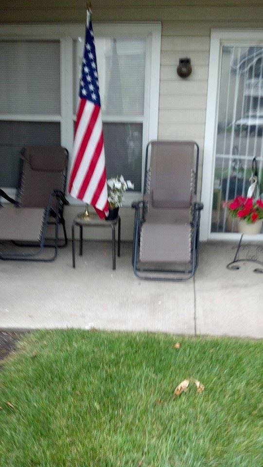 Displaying the flag at My house on Flag.Day 2015