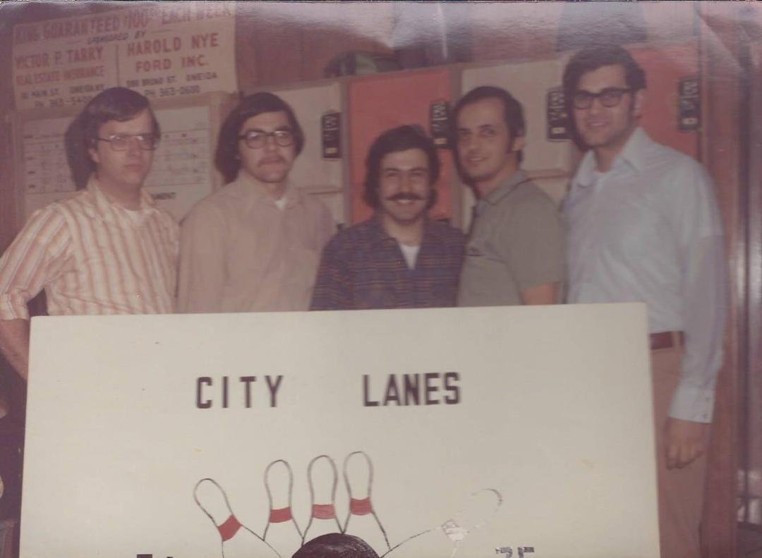 Faculty Lounge Bowling team. A blast from the past.