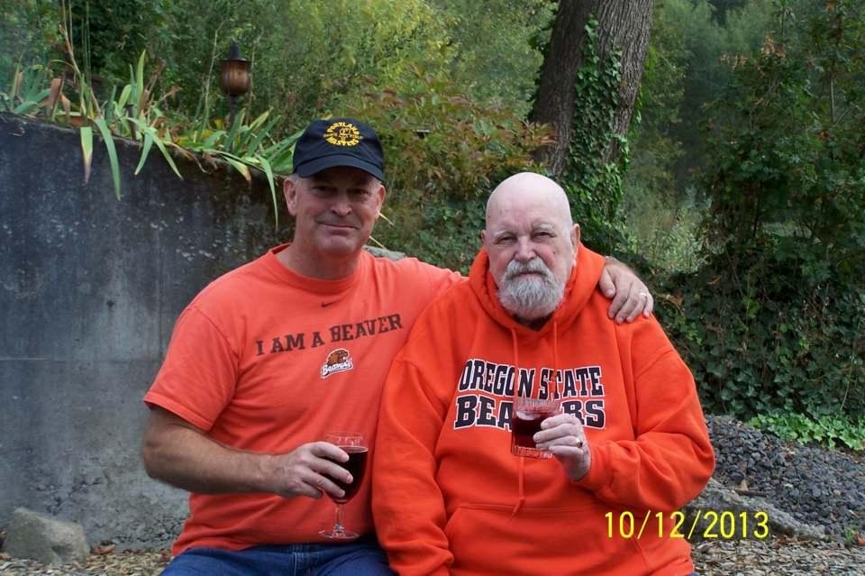My older brother Gary! Would have been 84 today!! Miss him like crazy...especially miss our talks. With my nephew, his son, Mark!