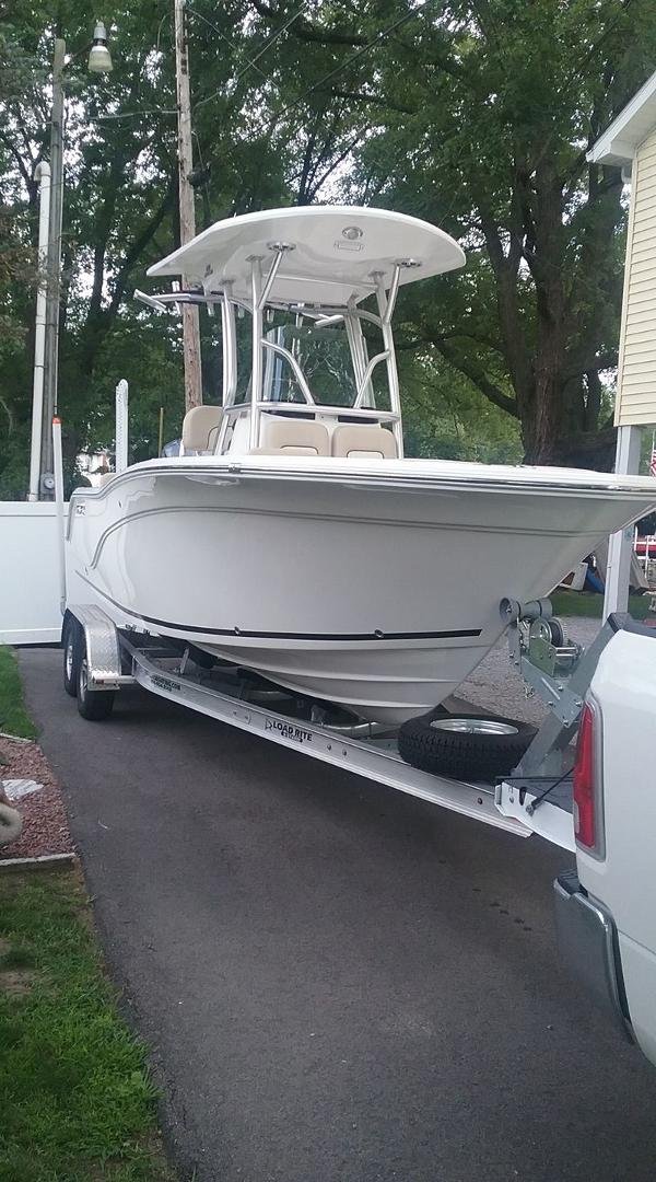 Andy (Cyndi's son) here from N.C. with his 23' Sea Fox going to put in lake Webster. WOW