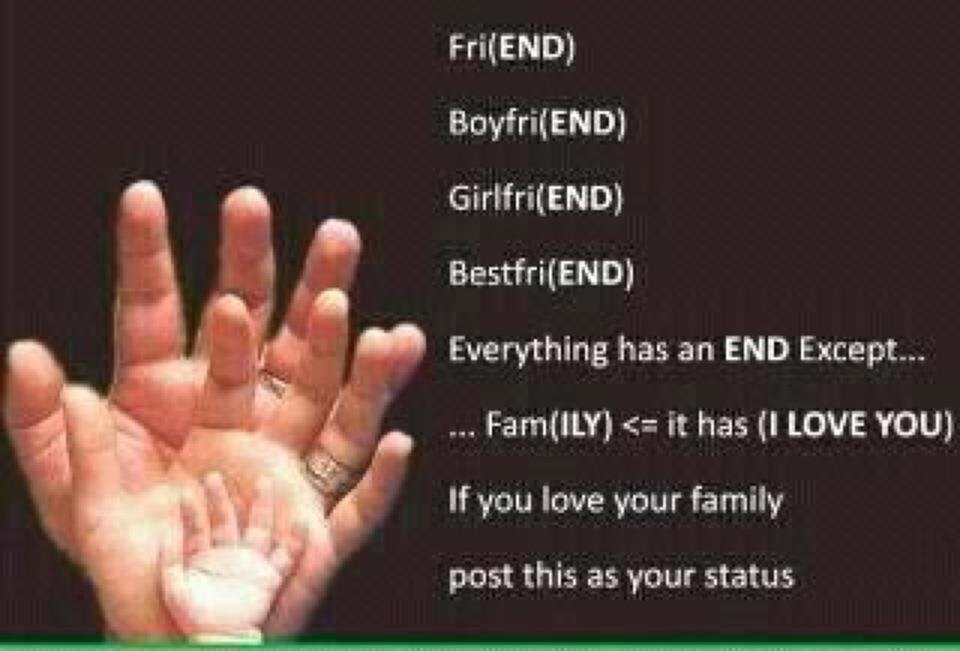 I saw this post from my cousin Sandra and wanted to share because I love my family!