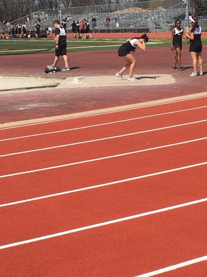 Jillian 1st track meet! Shot put first