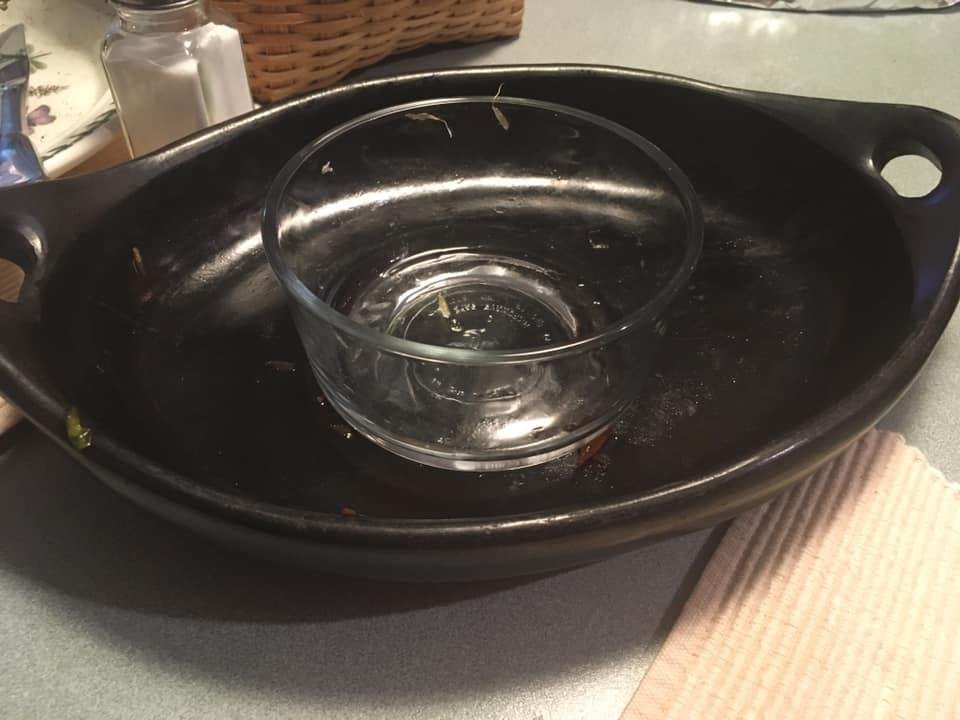 All gone-Very good-Mimi ate her share with gusto