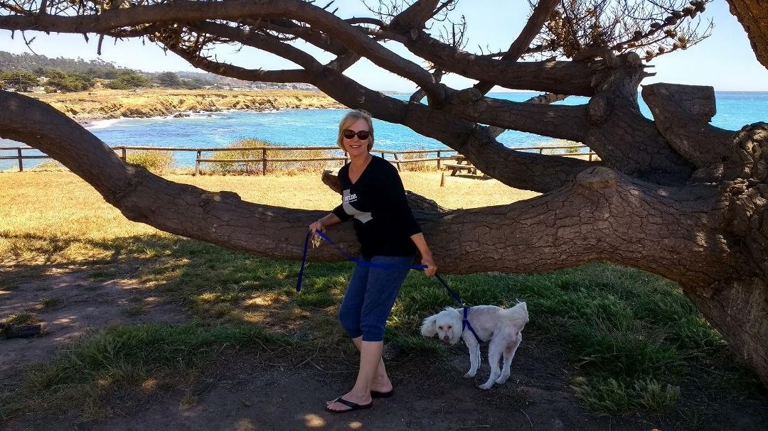 Jan and Chazzy at Moonstone Beach