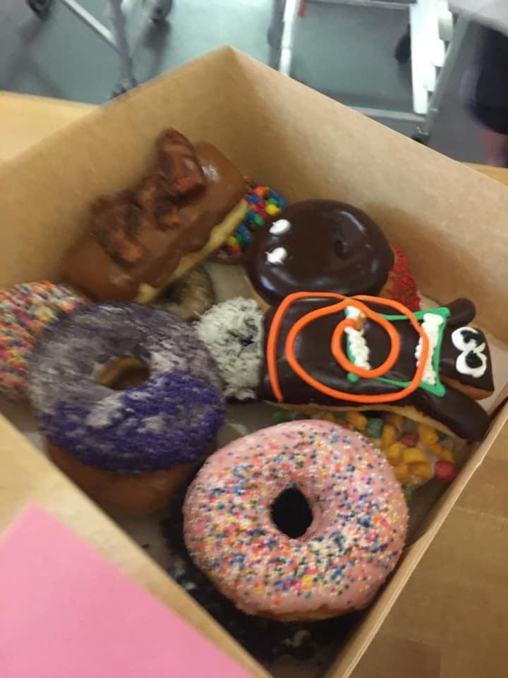 Voodoo doughnuts only place open on Dirty 6th. Come support them.