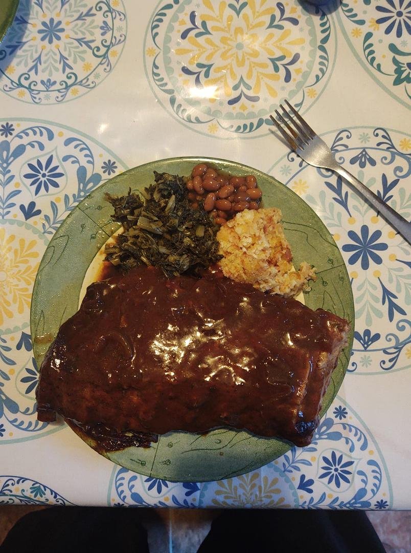 My wife can bring the south to western pa corn pudding, ribs, green and baked beans yum yum yum yum