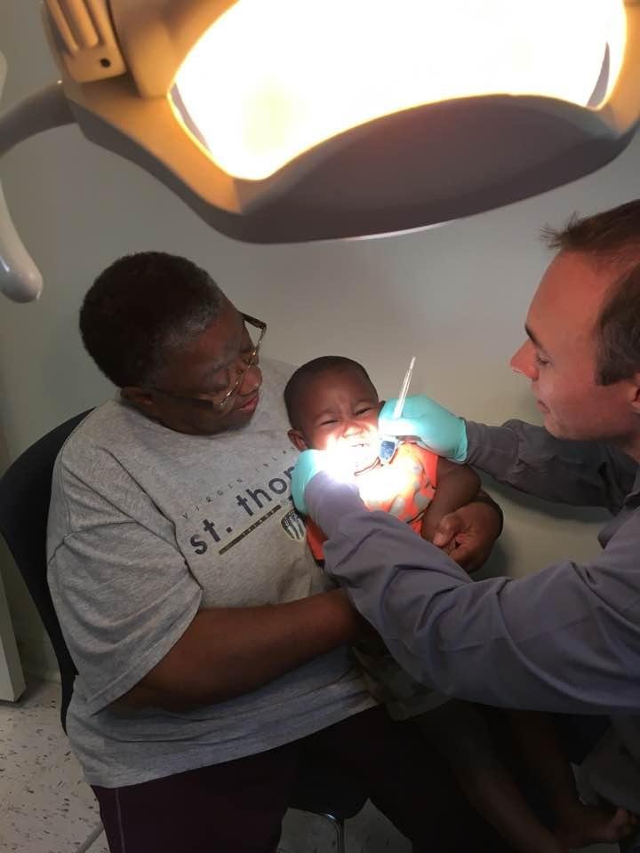 Jace getting his teeth clean