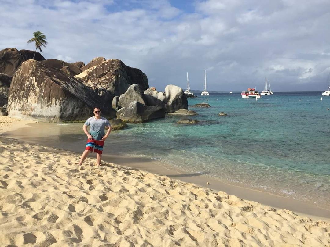 My son Captain Colin Jackson US Army 
in Virgin Islands  celebrating his brother Aaron's wedding.He will soon be applying to Law School.