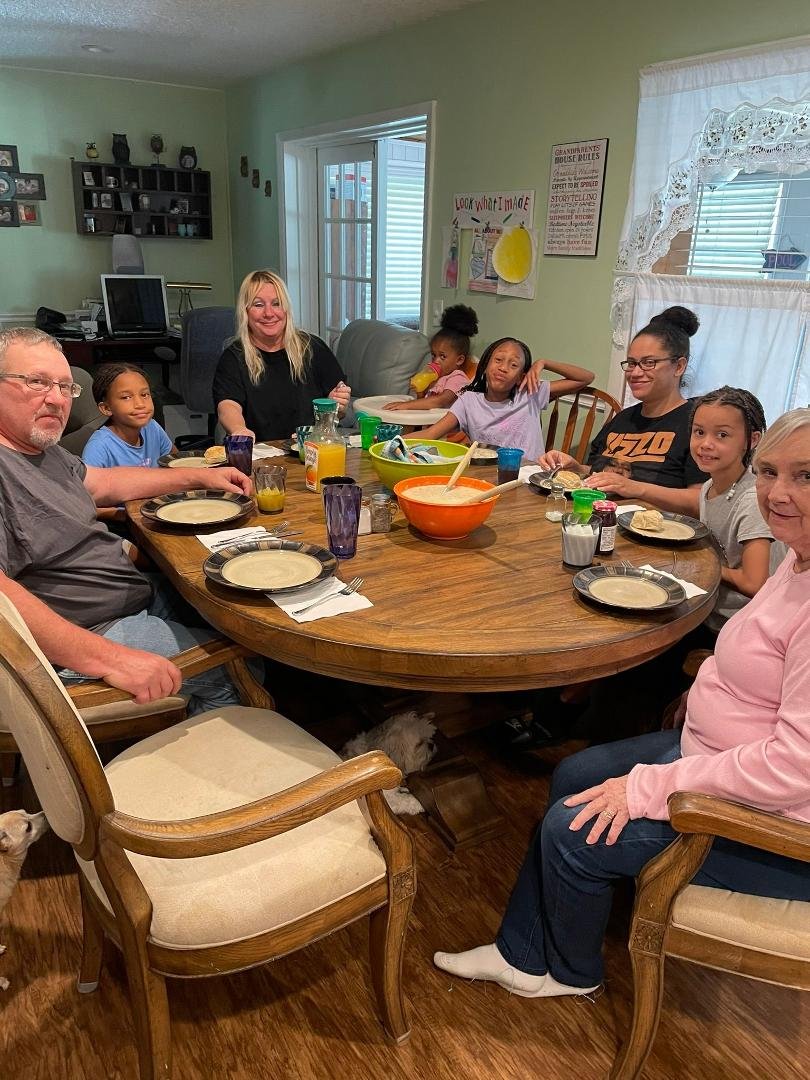 Russ with Florida Family. Biscuits and gravy day.