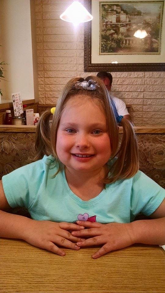 Crazy hair day at school, lunch with my favorite granddaughter