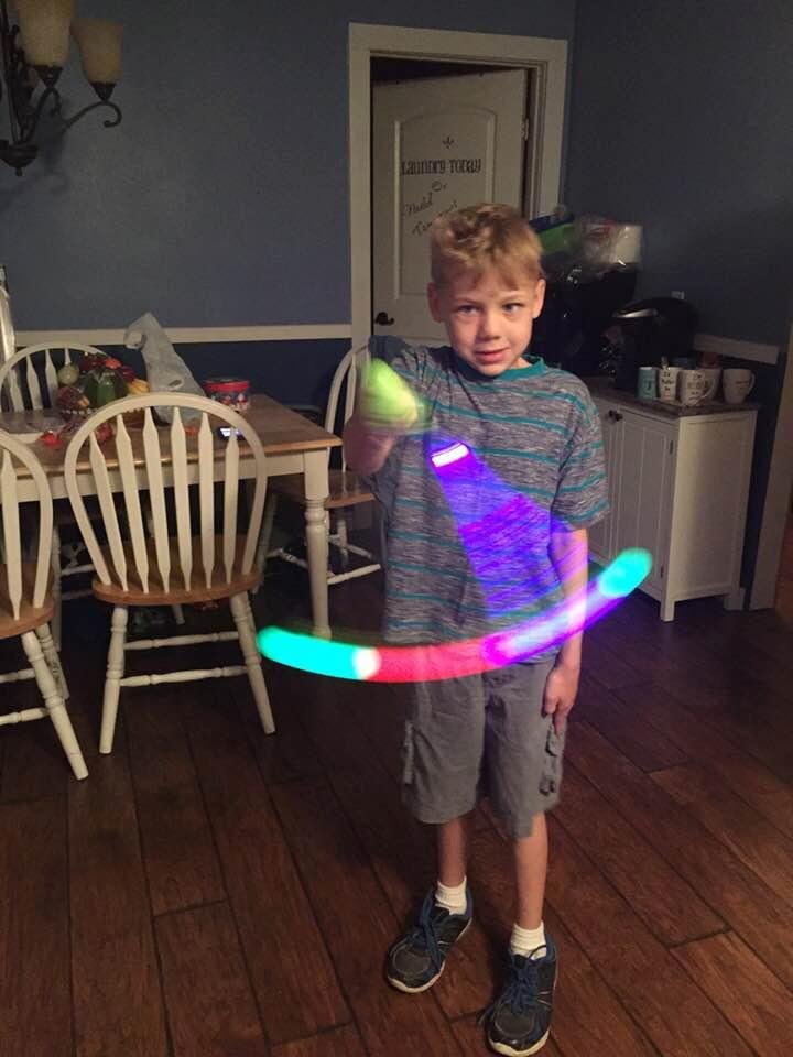 Ezavier wanted me to post this pic of his toy from the Circus last night. His hair wasn’t combed for school yet!
