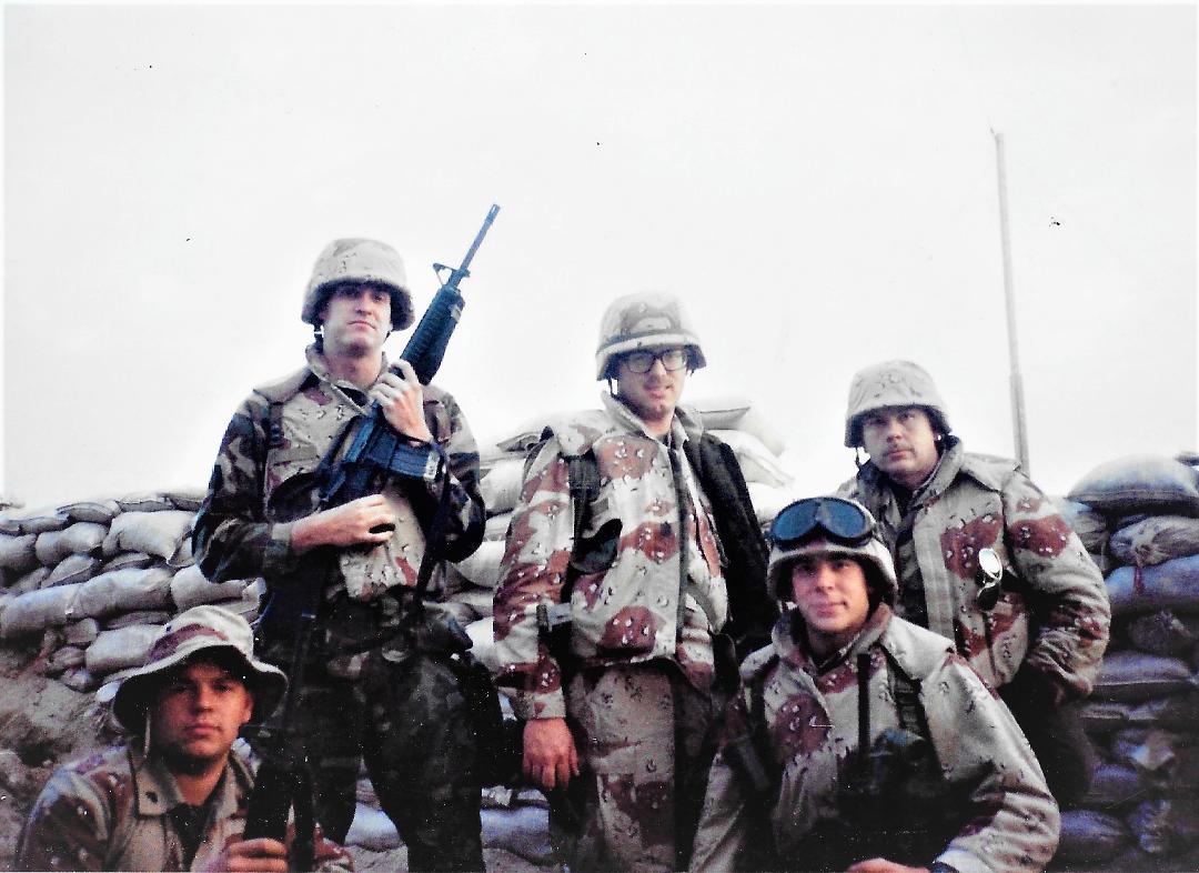 Cpl (Ltcol.) Kay, Gunny Conard, SSgt Chapman (Gone Way too Soon), Tech? & Cpl (Gunny) Keifer
Desert Shield/Desert Storm