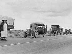 Just a little history on display - a picture of the Hightowers and Neelelys on their way to California in 1937 leaving behind their dried up farms in Oklahoma and Texas, seeking employment in the growing state of California.