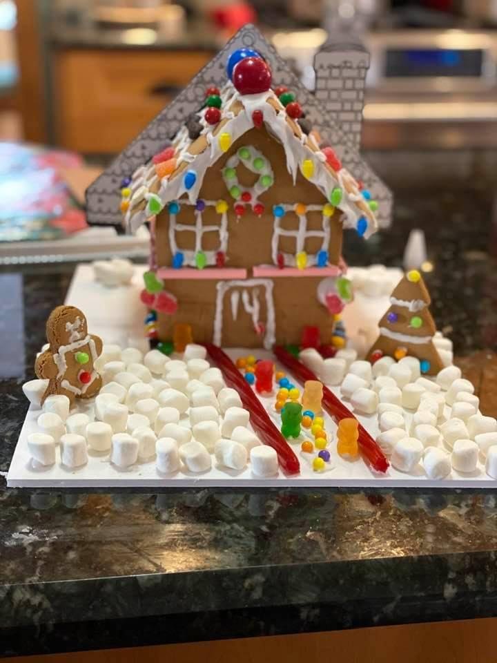 Our first gingerbread house. Merry Christmas.