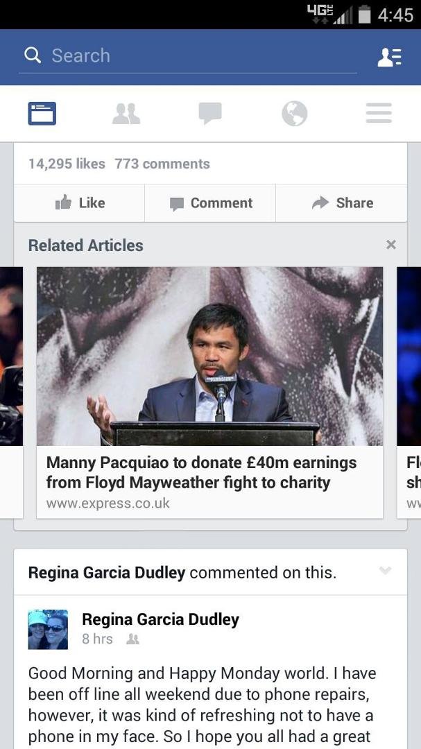 Nothing yet from May weather and he made more......