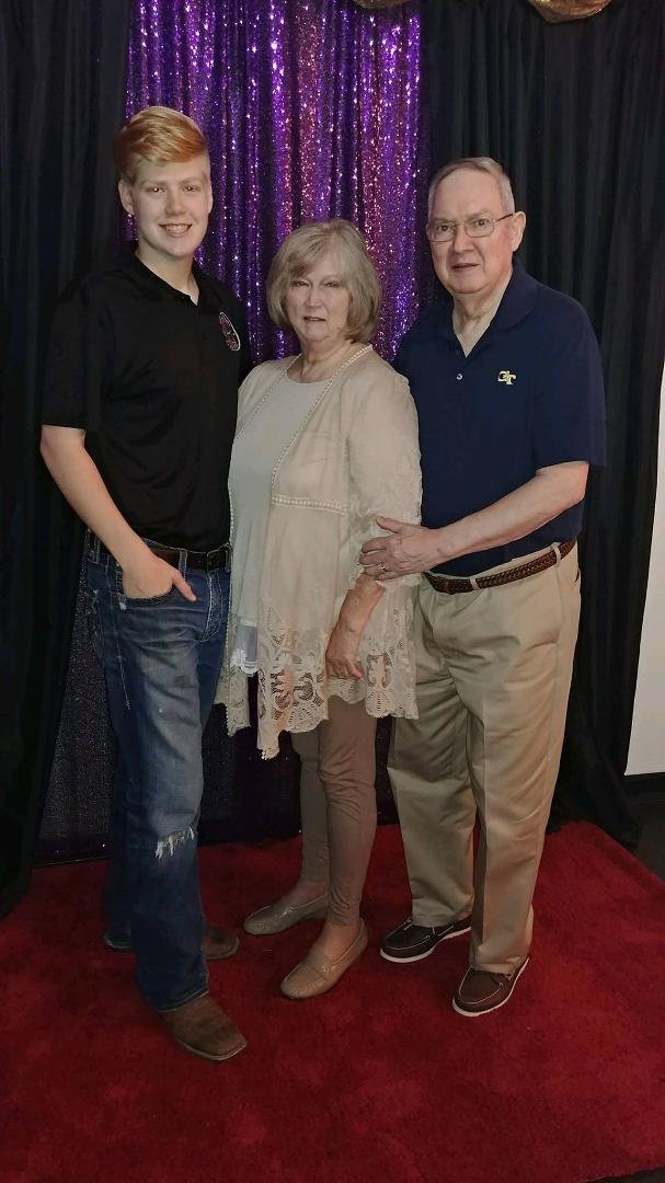 Went to a reception for friends that have been married for 50 years...with my 2 favorite men.