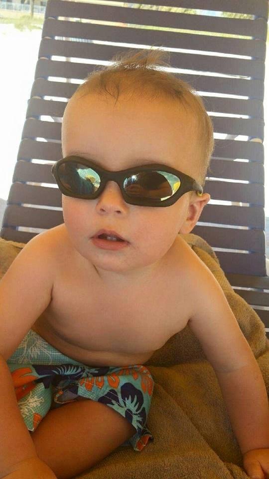 Connor relaxing at the beach