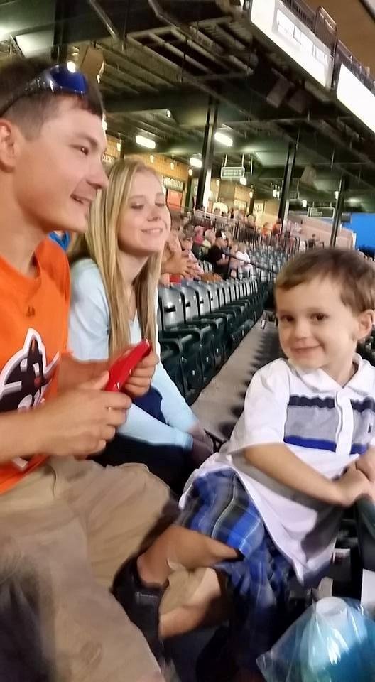 Great night at ripken stadium with ryan , marie and cody