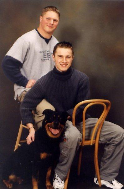 Reba was always the center of attention, so if there is a picture to be taken, it's Not happening without Reba Girl...So here is Jason, Jeff and REBA in November 2000. We miss ya girl..xoxoxo