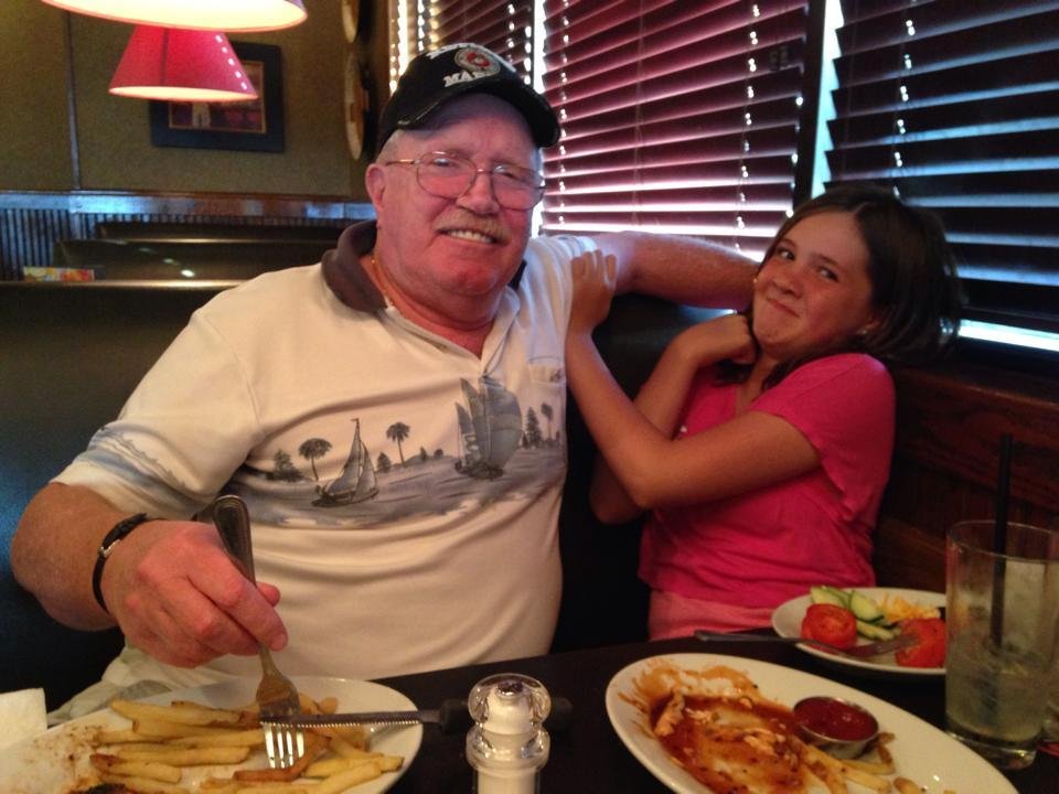 With
Grandpa and Ava