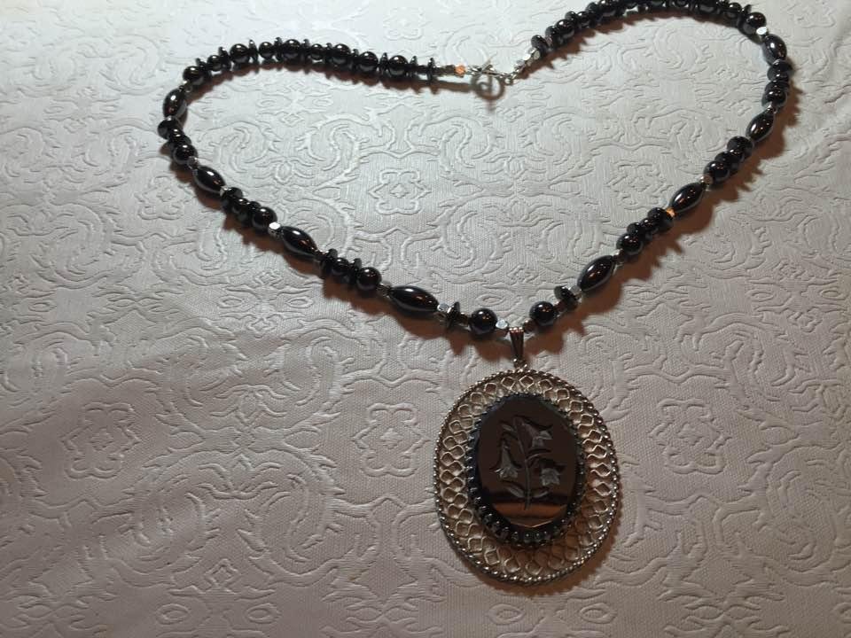 New necklace using my mom's pendant.