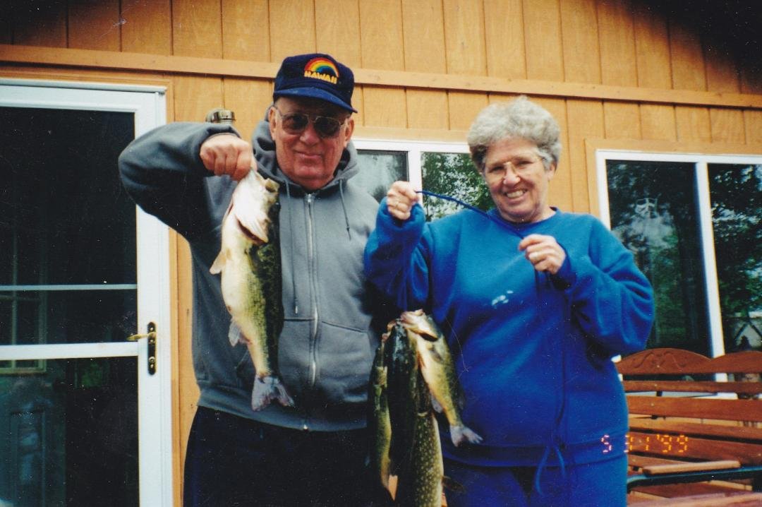 Same cabin , same activity, different fish, same love of the place God had granted to them!!!