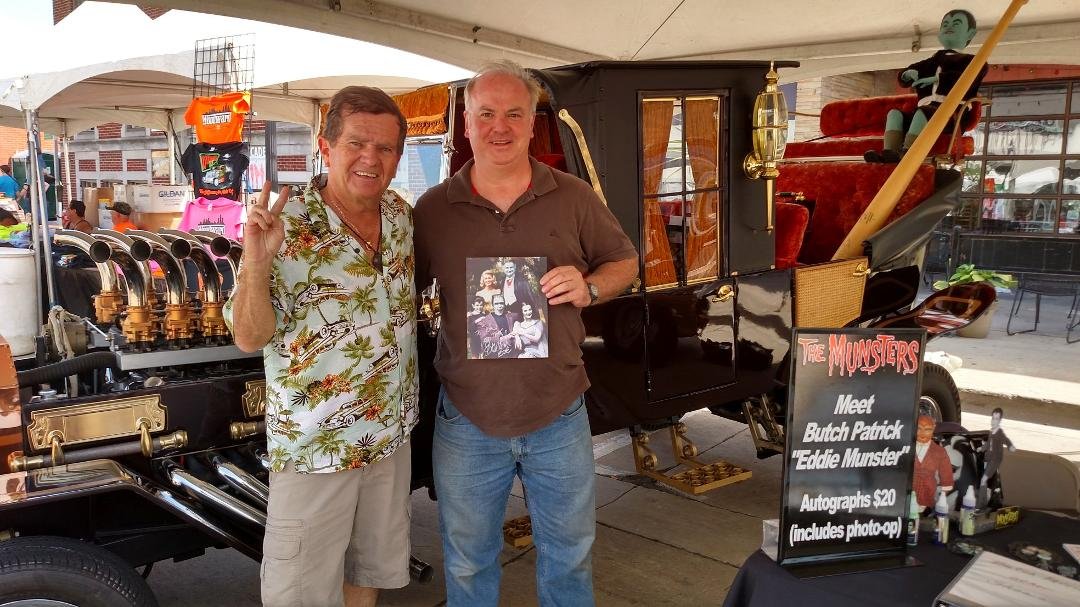Me and "Eddie Munster" Butch Patrick at the Woodward Cruise in Ferndale, Michigan August 13, 2015