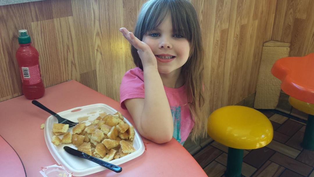 Breakfast with my granddaughter Melanie - pancakes and a great time! Love my little gal! Life is good and God is great!