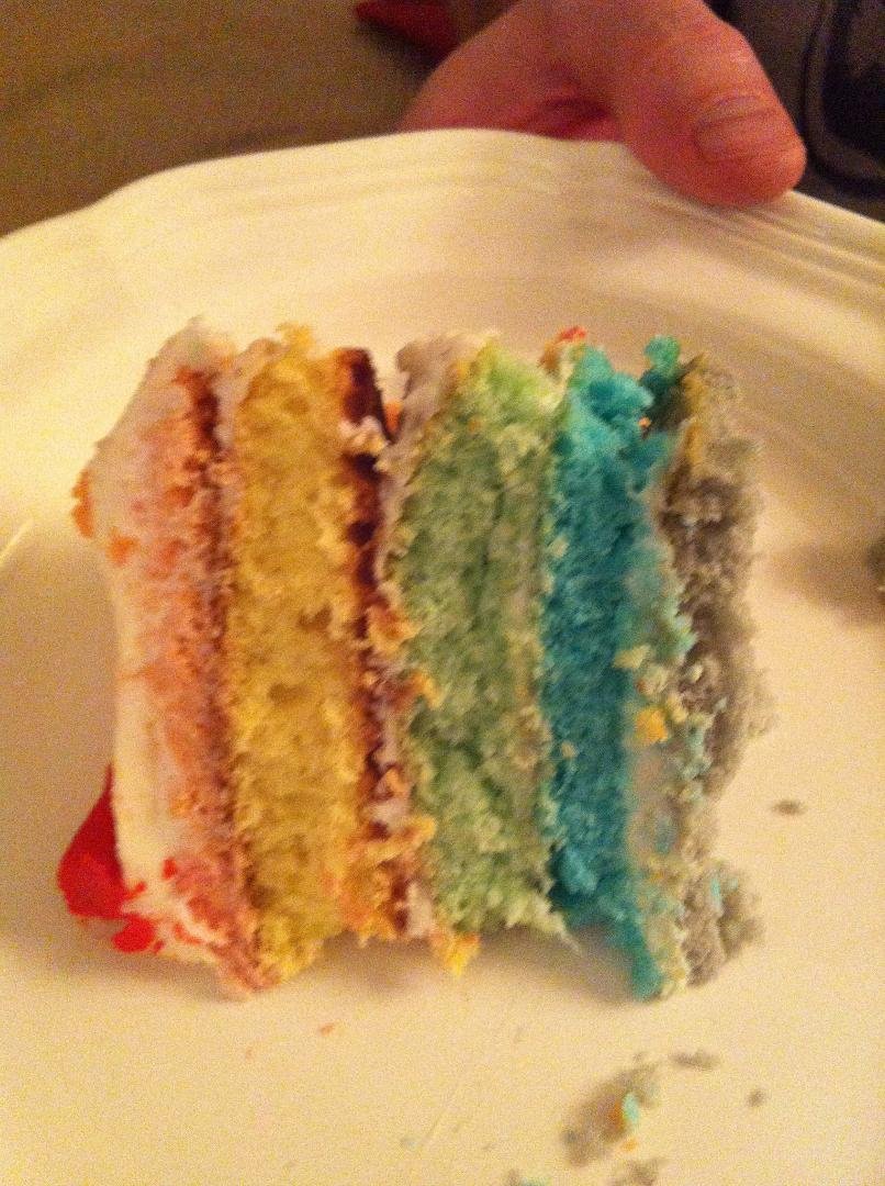 The inside of Abby Stewart's cake....