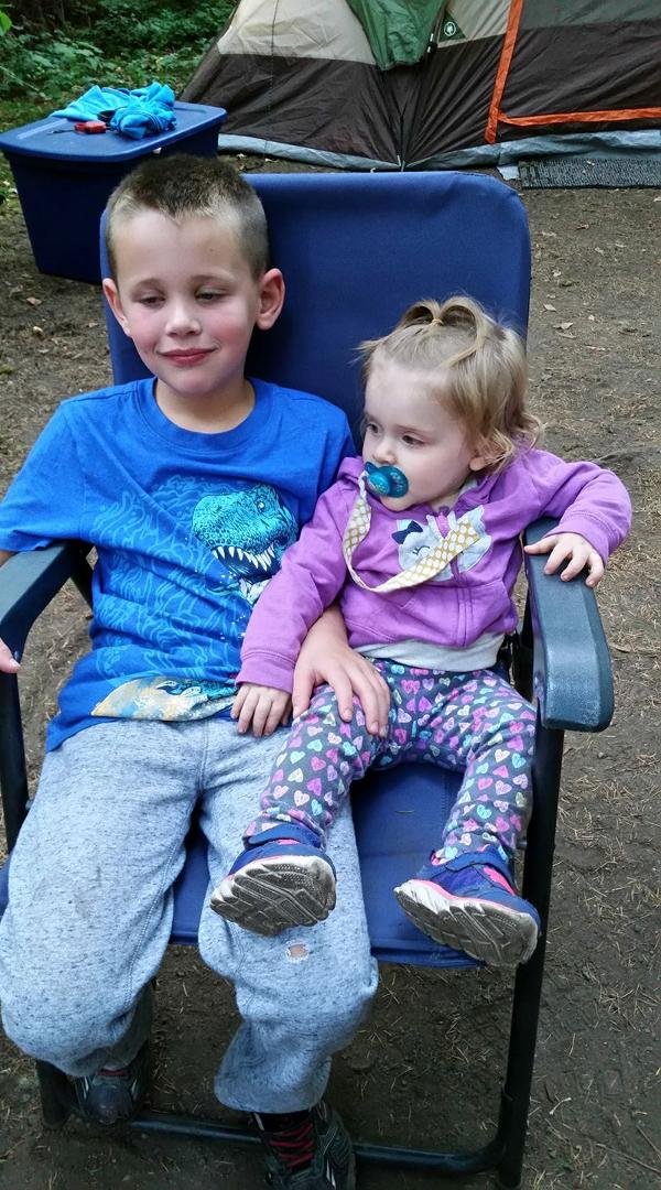Very tired campers. Ike kinswa state park.