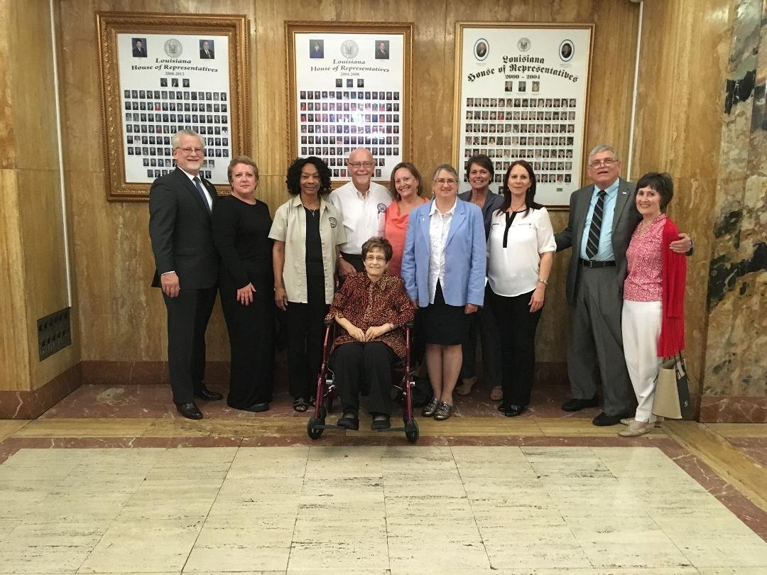 Today we honored Teeny Simmons on the floor of the House of Representatives on the occasion of her retirement from the Louisiana State Board of Architectural Examiners with 41 years of service. Thank you, Teeny!