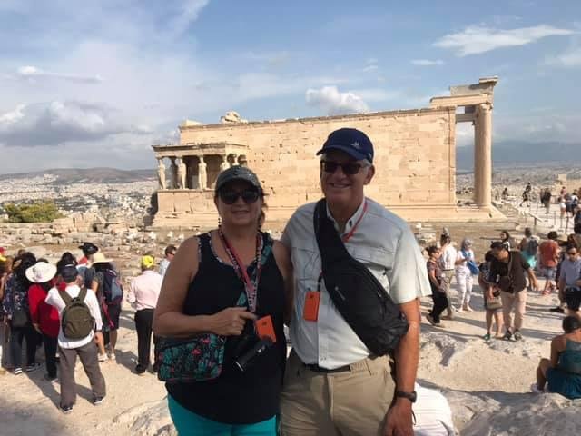 Mike and I visiting the Gods!