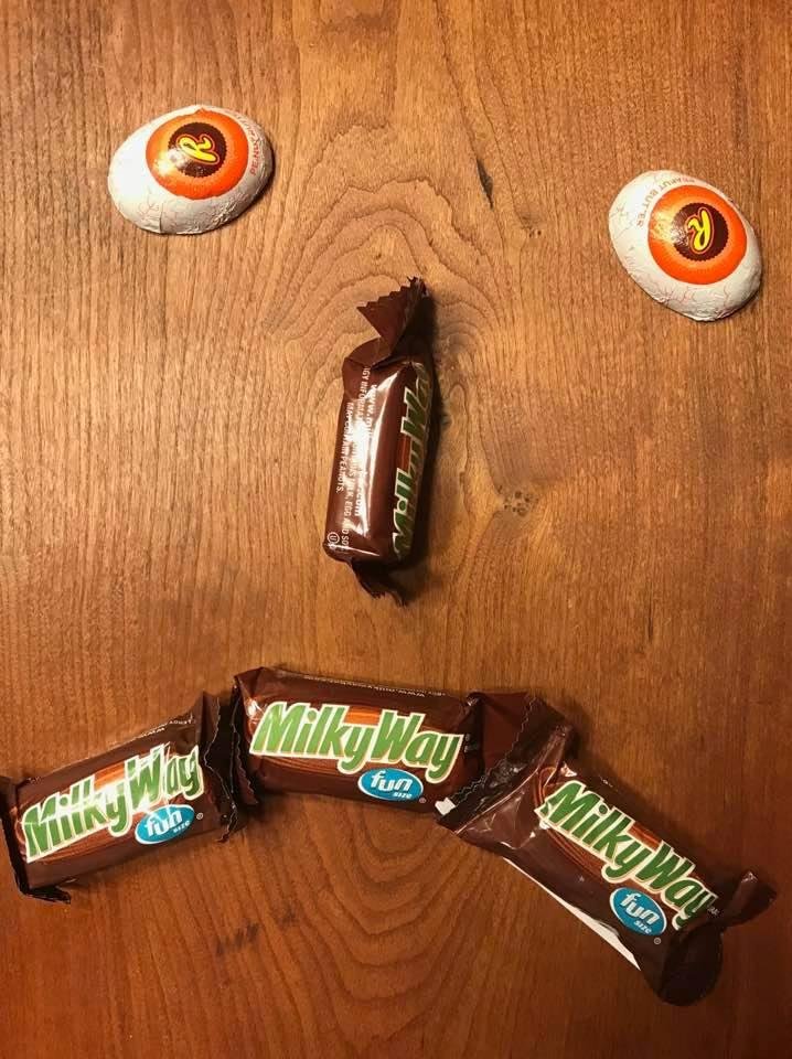 Oh well. No trick or treaters out here in the Wyoming countryside. So John Millar and I are eating all the candy.