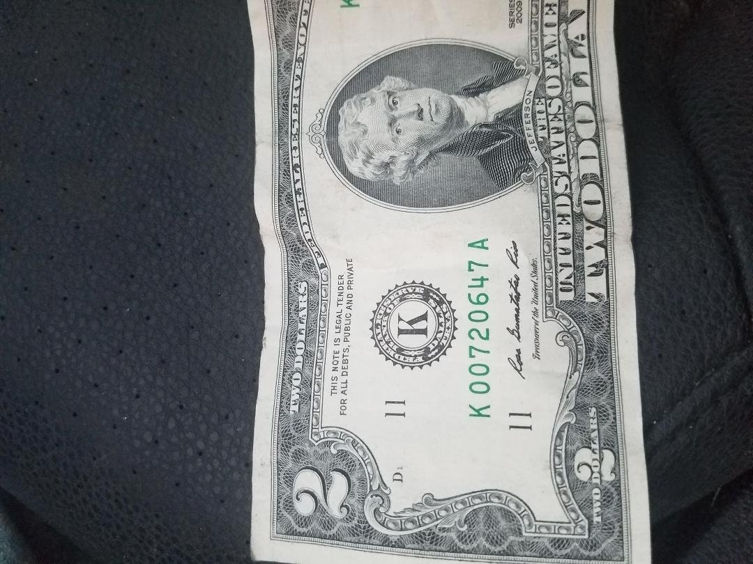 Store gave me a 2 dollar bill this morning havent seen one of these in a while