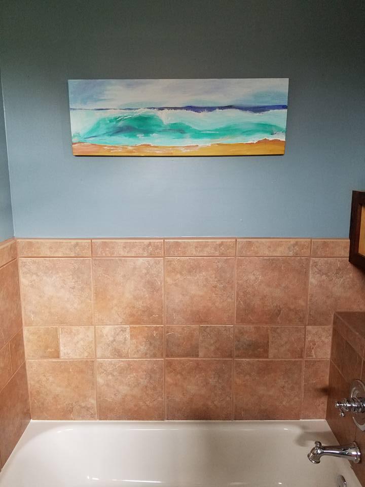 A painting to go with an antique door we found