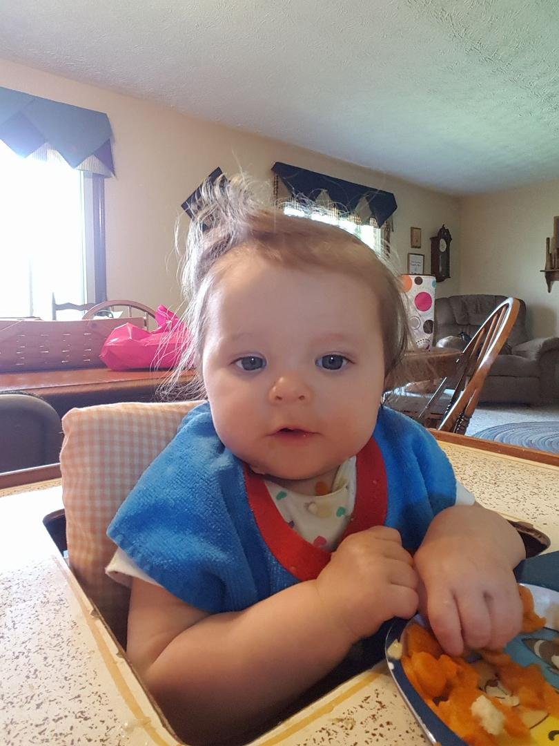 Makenna loves to eat!!!