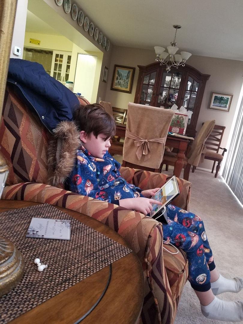 Spending time with Oliver Cullerton. He's such a sweet kid.