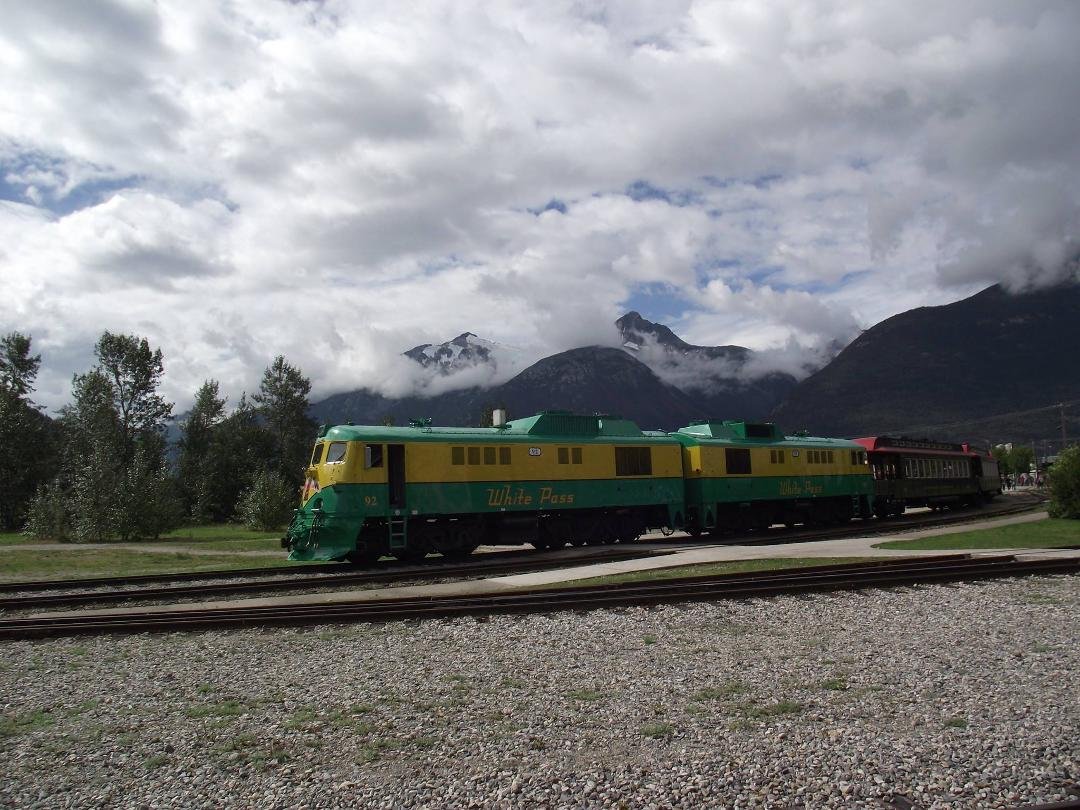 Our train in Skagway like the one we took to  Whitehorse.
