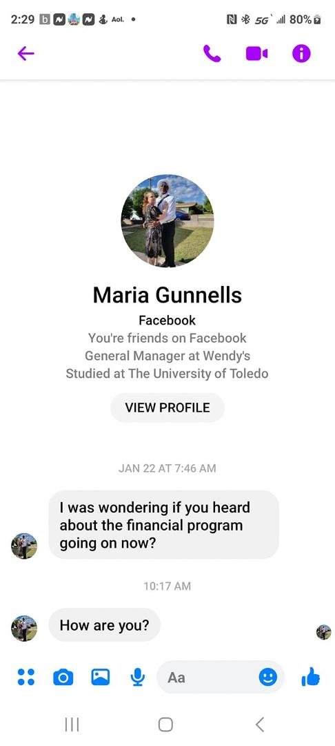 Maria Gunnells I think you were hacked