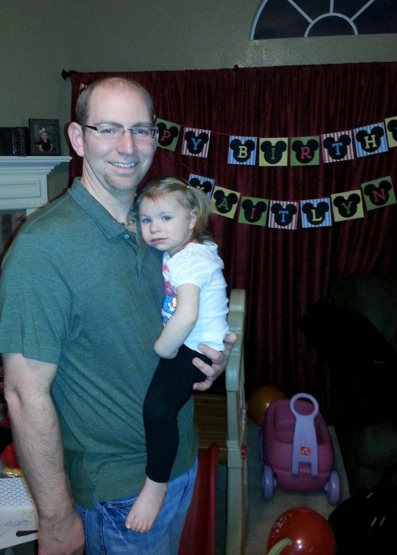 Birthday girl and Dad