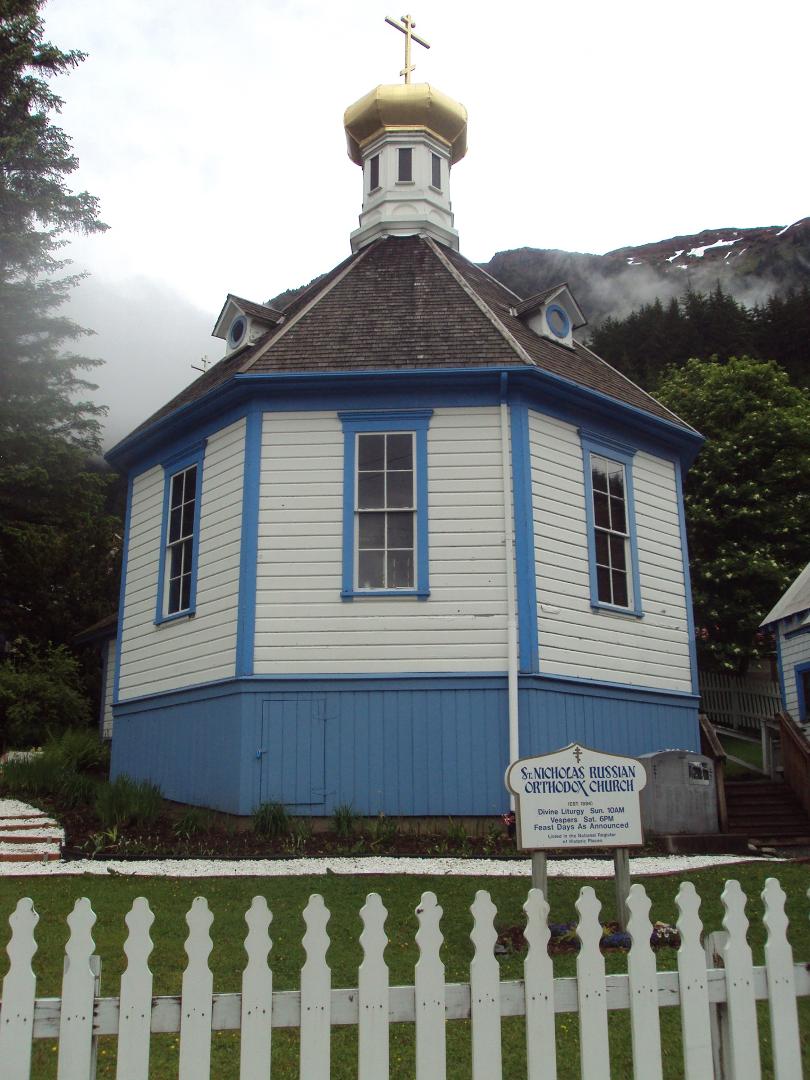 Russian orthodox church in Juneau just down the street from the cathedral
