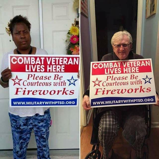 Keep in mind that fireworks can trigger PTSD in some veterans.