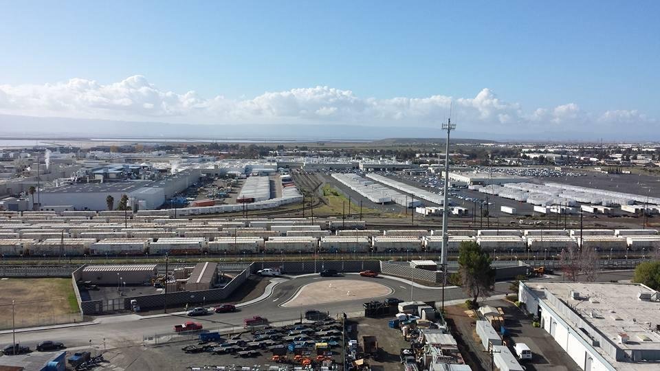 Overlooking the Tesla plant.