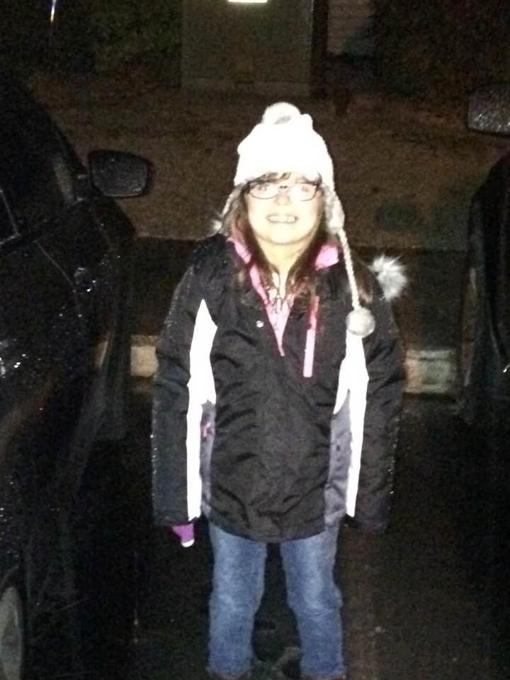 Only kids have fun in sleet. We are both kind of bummed that we didn't get more snow.