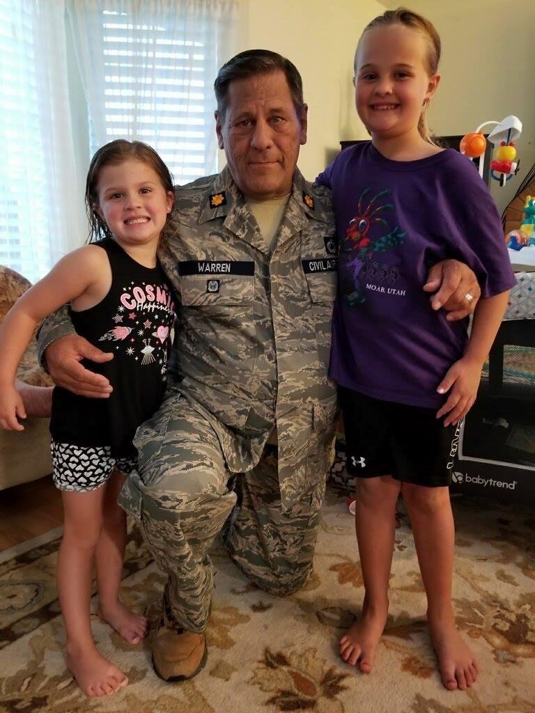 Poppy with his Granddaughters