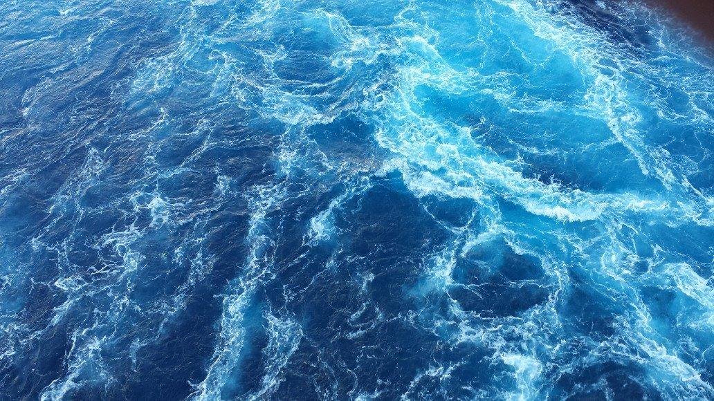 Clear blue water