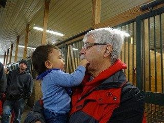 Grandpa almost looks like Santa Claus